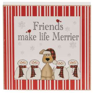 Friends Make Life Merrier Square Block, 3 Asstd.