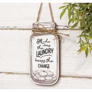 She Who Does the Laundry Mason Jar Hanger