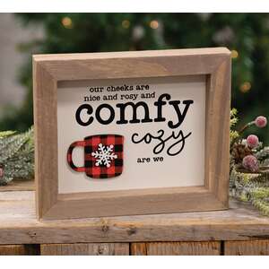 Comfy & Cozy Dimensional Framed Sign