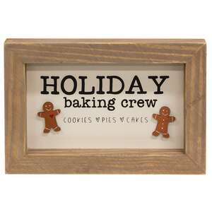 Holiday Baking Crew Dimensional Framed Sign