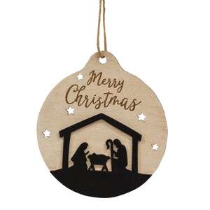 Oh Holy Night Silhouette Bulb Ornament, 2 Asstd.