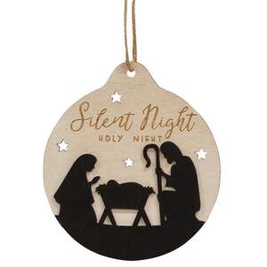 Christmas Blessings Silhouette Bulb Ornament, 2 Asstd.