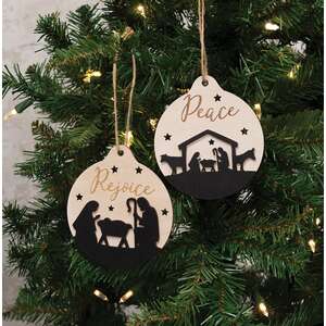 Rejoice Silhouette Bulb Ornament, 2 Asstd.