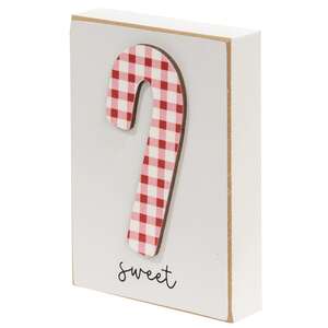 Sweet Plaid Candy Cane Block