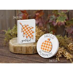 Hello Pumpkin Circle Easel Sign