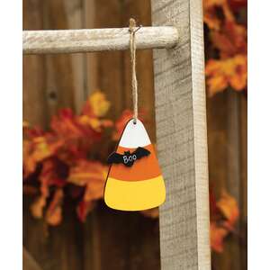 Candy Corn With Boo Bat Ornament