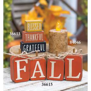 4/Set, "Fall" Pumpkin Blocks