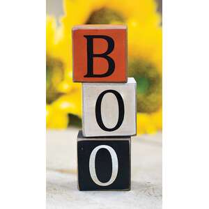 3/Set, "Boo" Letter Blocks