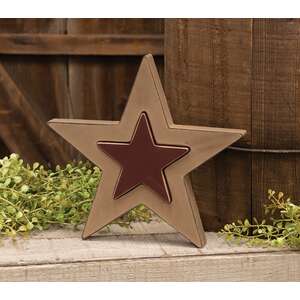 2/Set, Burgundy & Mustard Cutout Stars