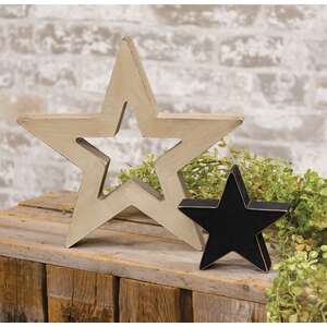 2/Set, Black & White Cutout Stars