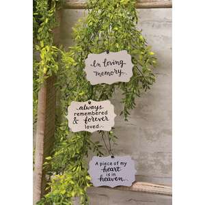 In Loving Memory Ornament, 3 Asstd.