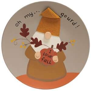 Hello Fall Gnome Plate, 3 Asstd.