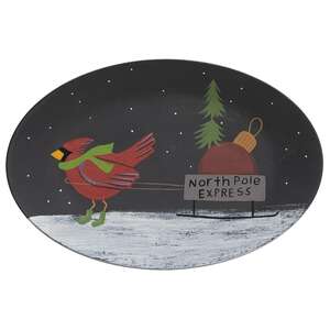 North Pole Express Cardinal Oval Plate, 2 Asstd.