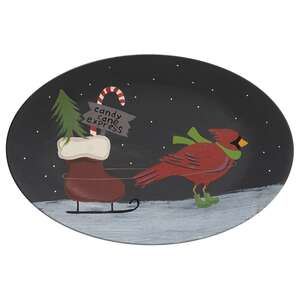 North Pole Express Cardinal Oval Plate, 2 Asstd.