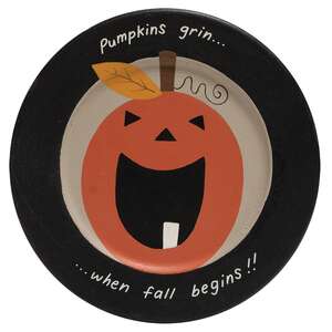 Pumpkins Grin Plate, 2 Asstd.