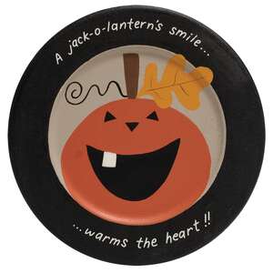 Pumpkins Grin Plate, 2 Asstd.