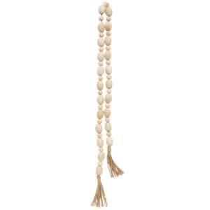 Natural Oval Bead Garland w/Tassels
