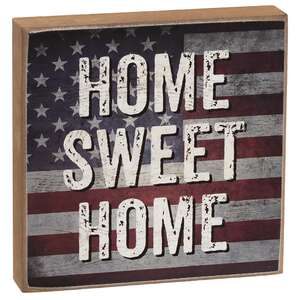 Long May It Wave Square Block Sign - 3 Asstd.