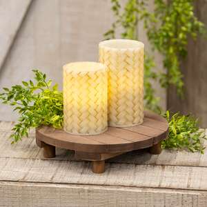 Stained Wood Round Riser