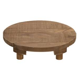 Stained Wood Round Riser