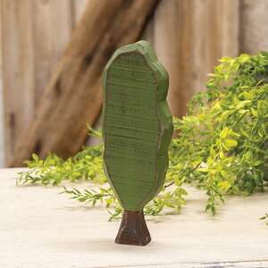 Distressed Carved Wood Poplar Tree Sitter