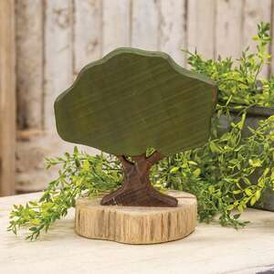 Distressed Carved Wood Oak Tree Sitter