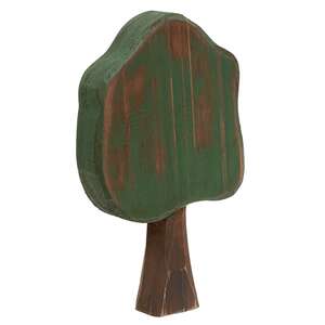 Distressed Carved Wood Maple Tree Sitter