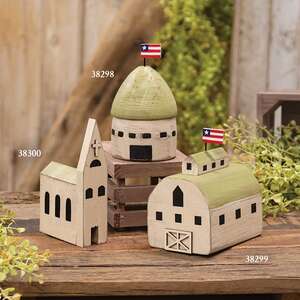 Primitive Wooden Block Church