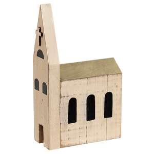 Primitive Wooden Block Church