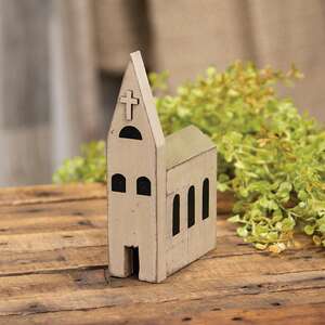 Primitive Wooden Block Church