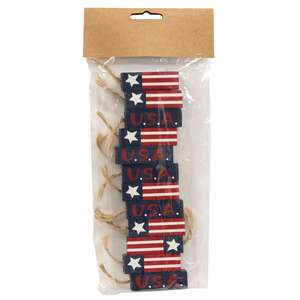 12 Set - Wooden USA Firecracker Bowl Fillers