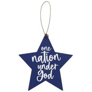 Fourth of July Wooden Star Ornament - 3 Asstd.