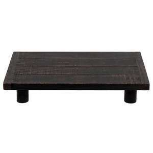 Distressed Black Wooden Rectangle Riser