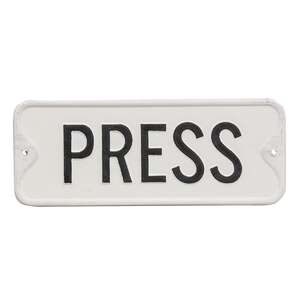 Press Farmhouse Metal Sign 65204;
