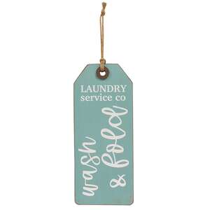 Wash and Fold Laundry Service Co. Wood Tag 65252;