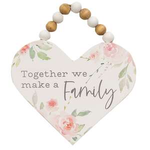 Together We Make A Family Wood Heart Ornament, 3 Asstd. 65256;