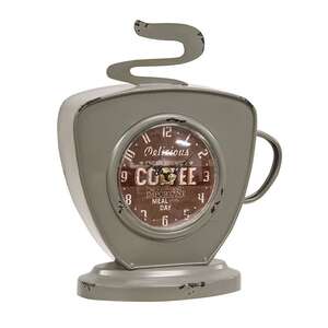 Vintage Dark Gray Coffee Clock 75033;