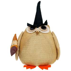 Stuffed Owl in Witch Hat w/Candy Corn