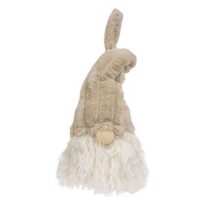 Bottle Topper Plush Beige Gnome w/Ribbed Hat ADC3051;