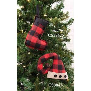 Buffalo Check Stocking Ornament