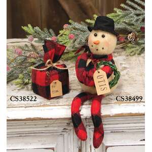 Otis Red & Black Buffalo Check Snowman