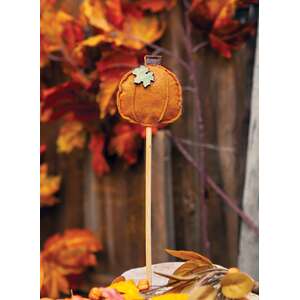 Orange Pumpkin Felt Poke