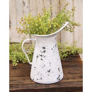 Distressed White Pitcher
