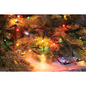 Twinkle Lights, Multi-Colored / 140 Count - Green Cord