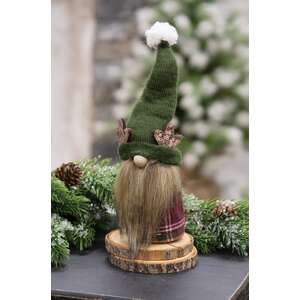 Green Reindeer Gnome Felted Sitter