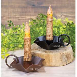 Flower Taper Holder with Handle, Rusty