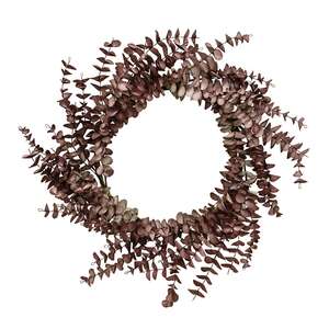 Burgundy Fall Ombre Eucalyptus Leaf Wreath 18209;
