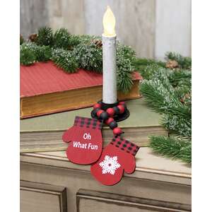 Oh What Fun Beaded Hanging Mittens, 2 Asstd.