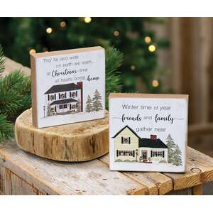 Winter Time House Square Block, 2 Asstd.