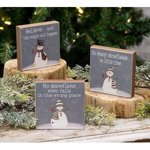 So Many Snowflakes Square Block, 3 Asstd.